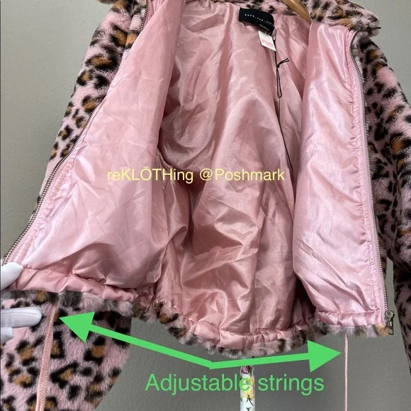 Victoria’s Secret x PINK Cropped Pink Leopard Faux Jacket KNOW ONE CARES - NWT - Picture 6 of 9